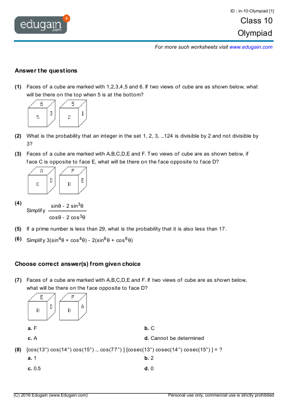 Mathematics Olympiad